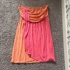 Color Me Red Strapless Orange Dress - Size L